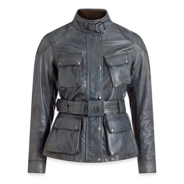 Veste Belstaff Trialmaster pro black brown, cuir moto vintage